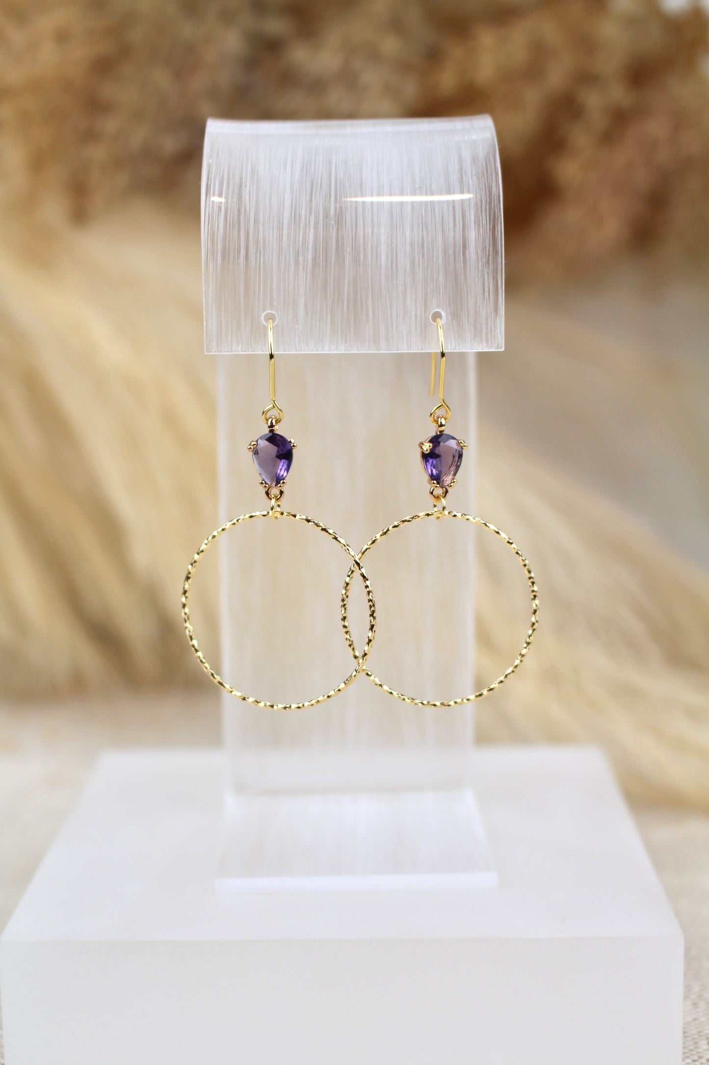 Violet Dainty Sparkle Hoop