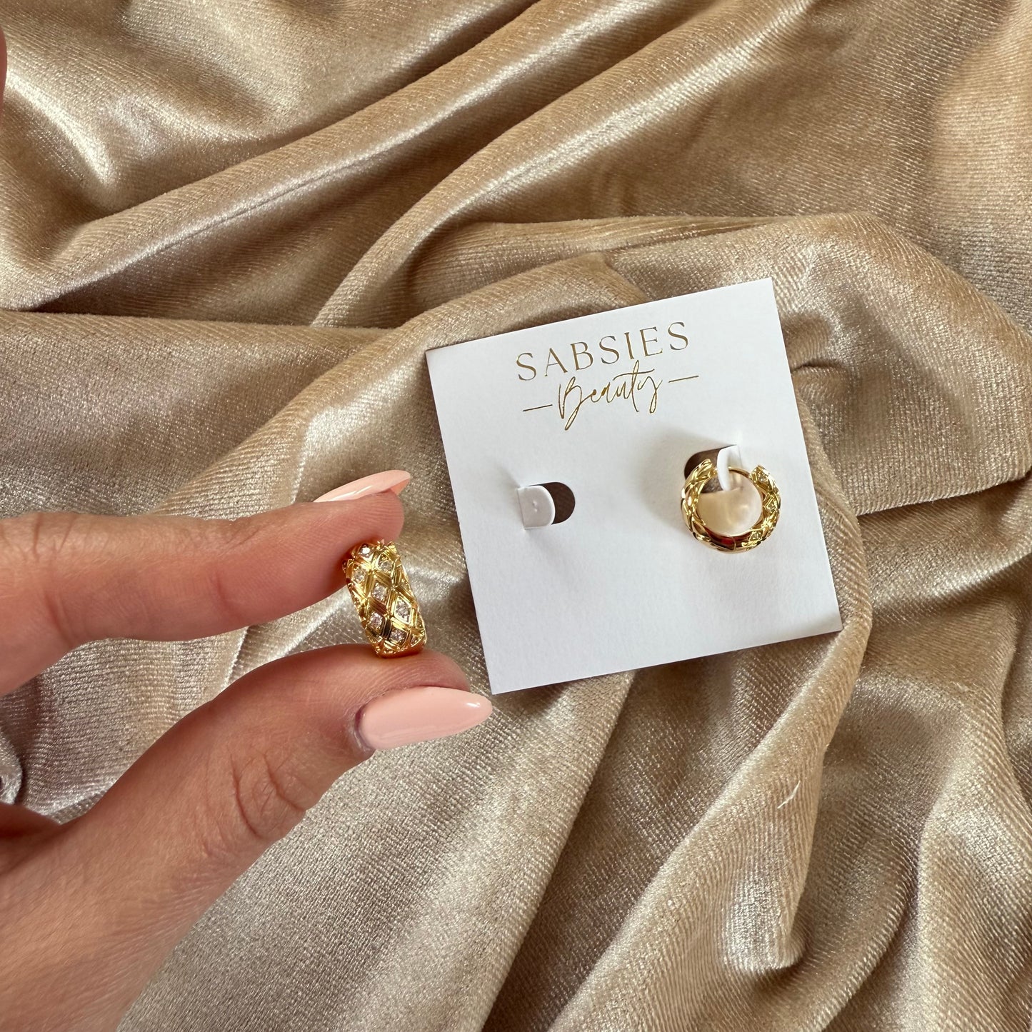 Scales Chunky 18k Gold Plated Huggie