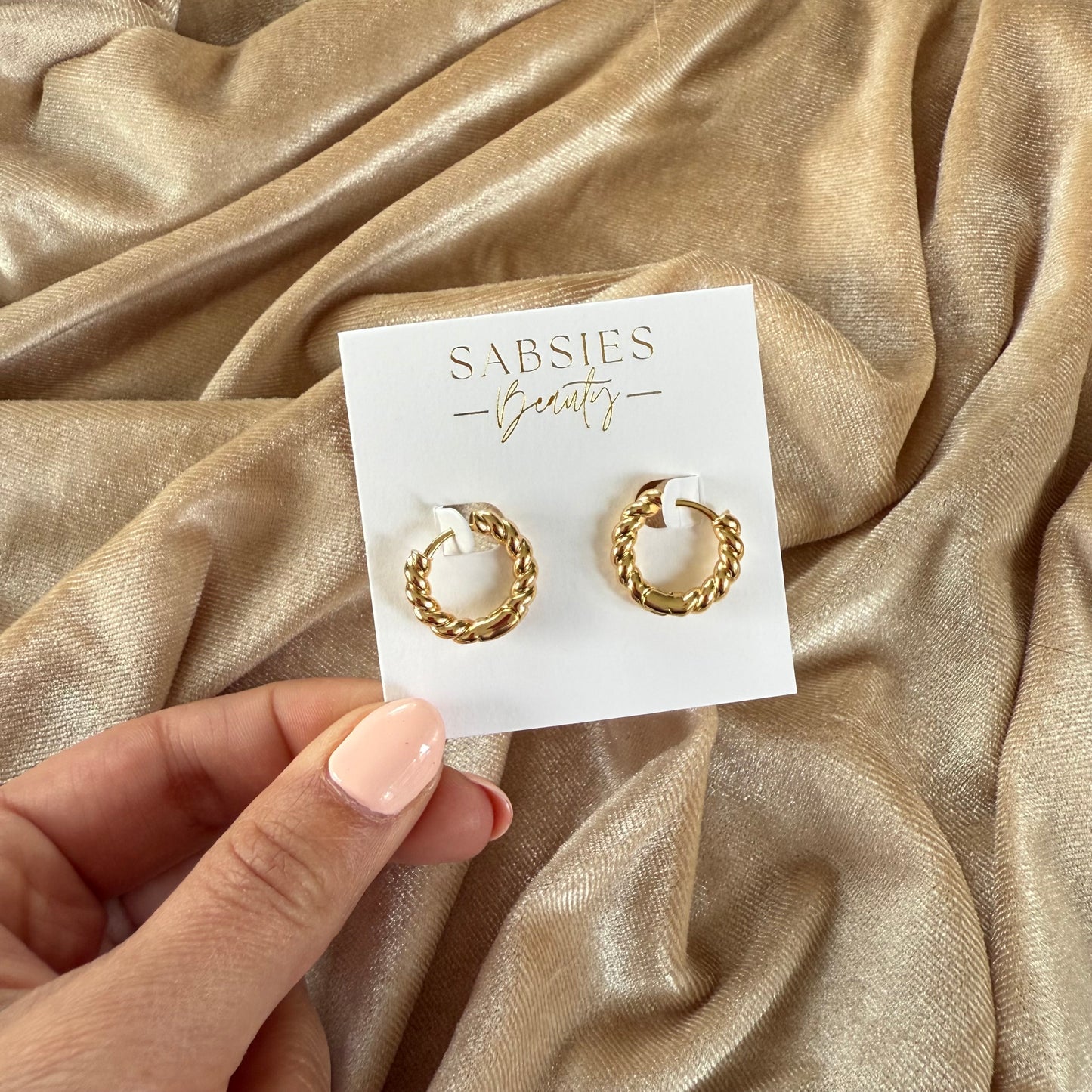 Twisty Huggie 18k Gold Plated