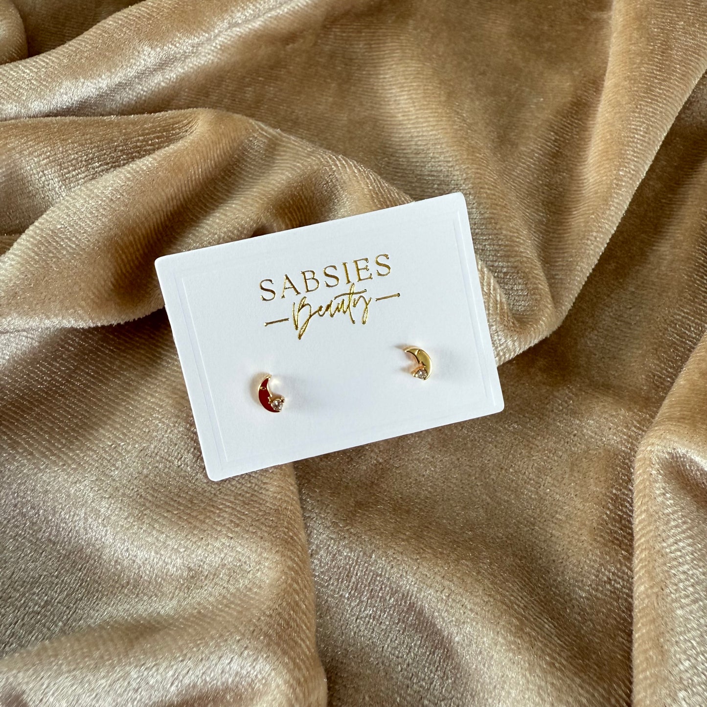Moon Stud 18k Gold Plated