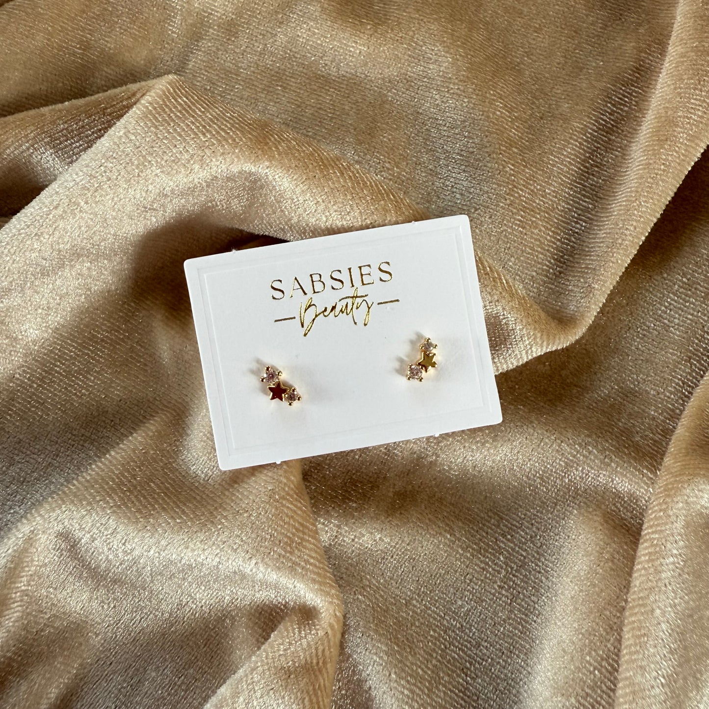 Dainty Stars 18k Gold Plated Stud
