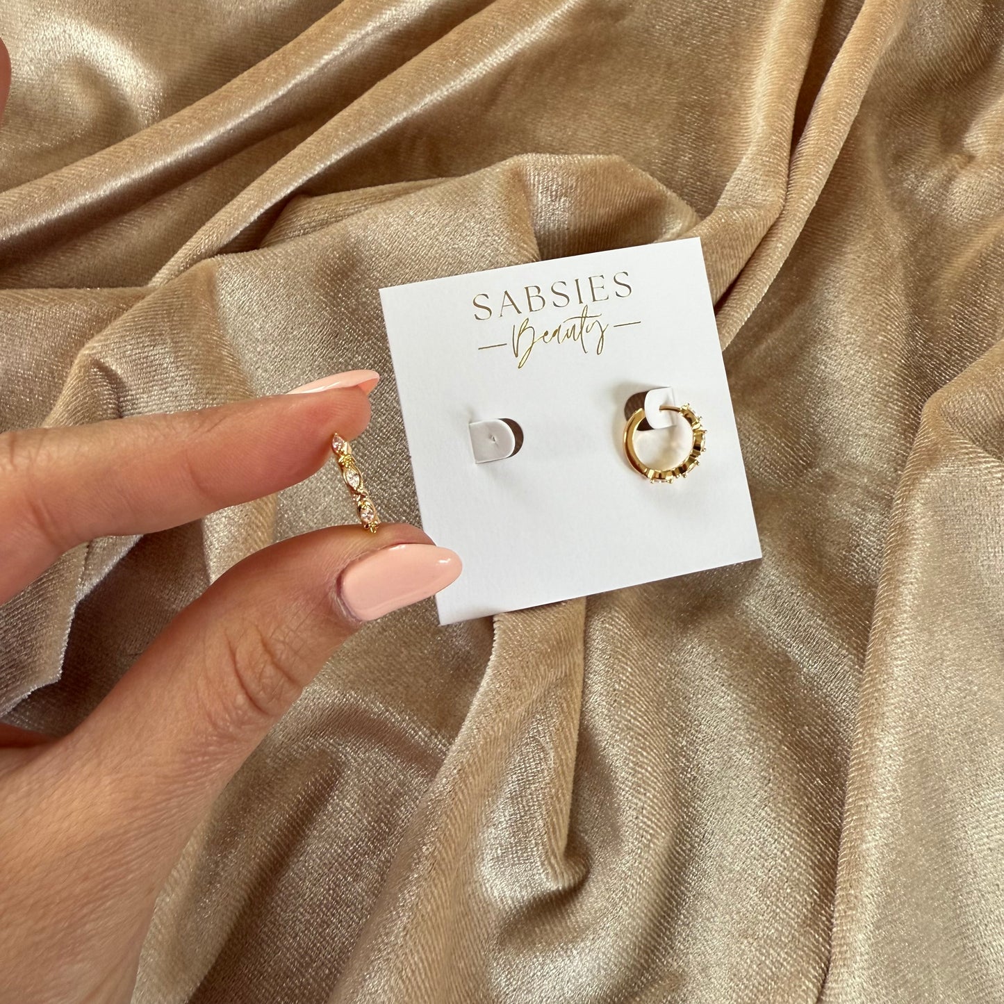 Sparkle Huggie 18k Gold Plated