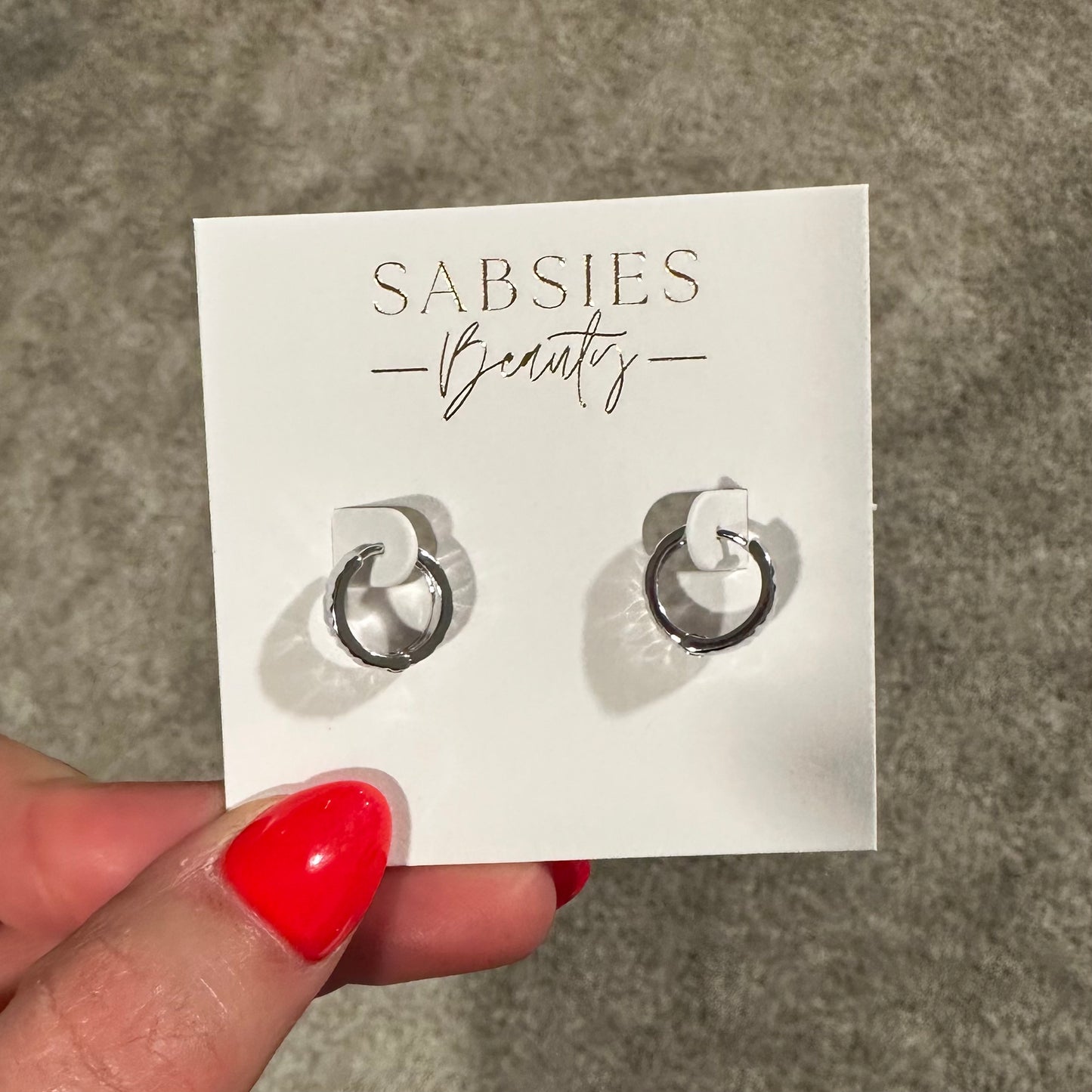 Small Silver Wavy Hoops
