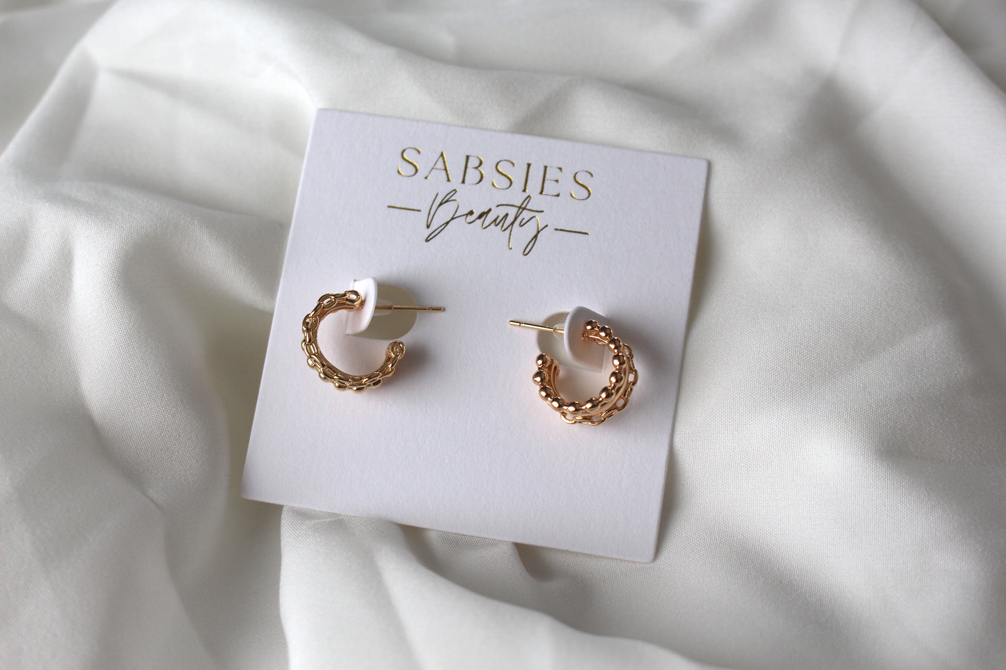 Multi Texture Hoop | 18k Gold Plated