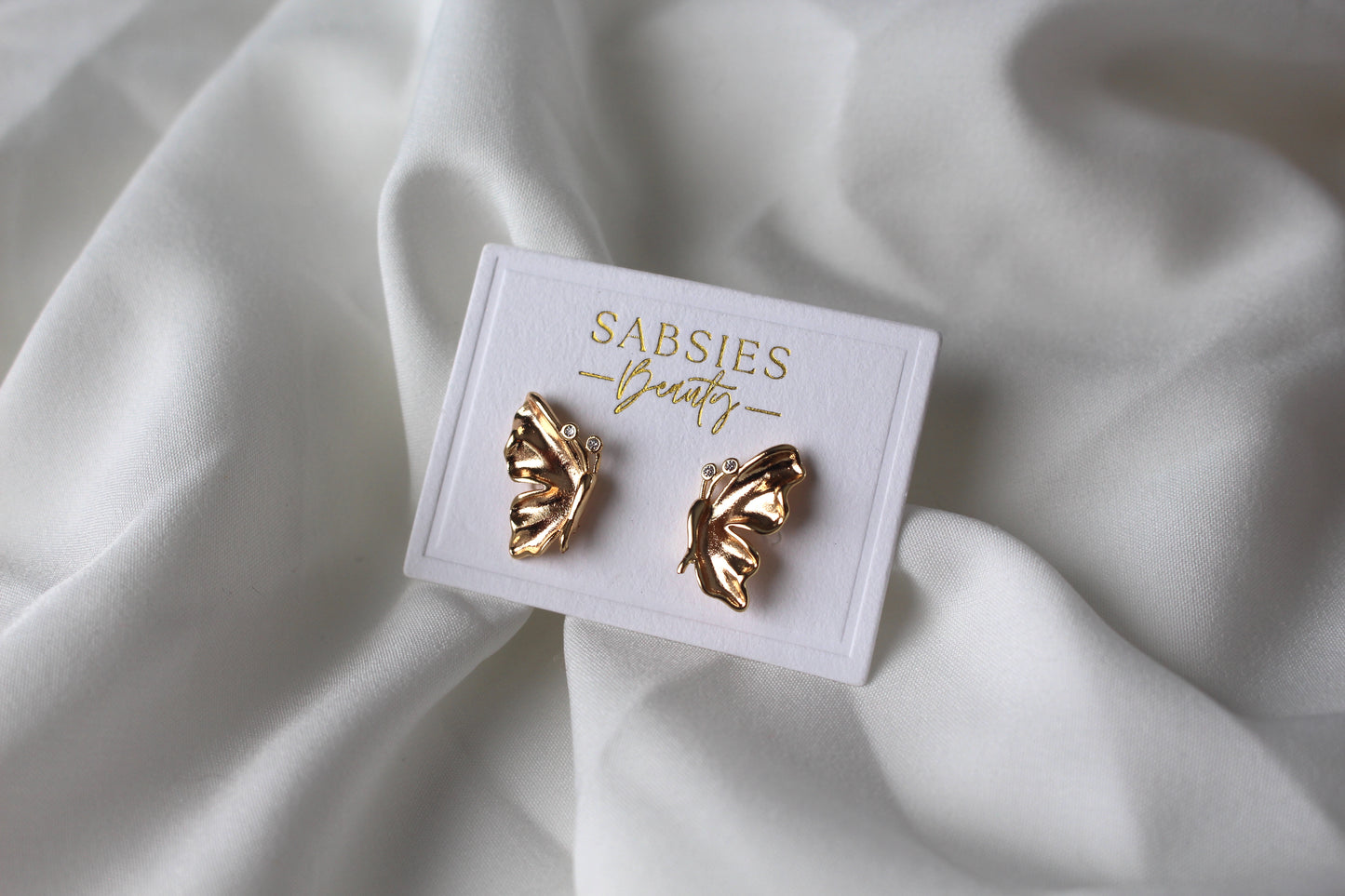 Half Wing Butterfly Stud | 18k Gold Plated