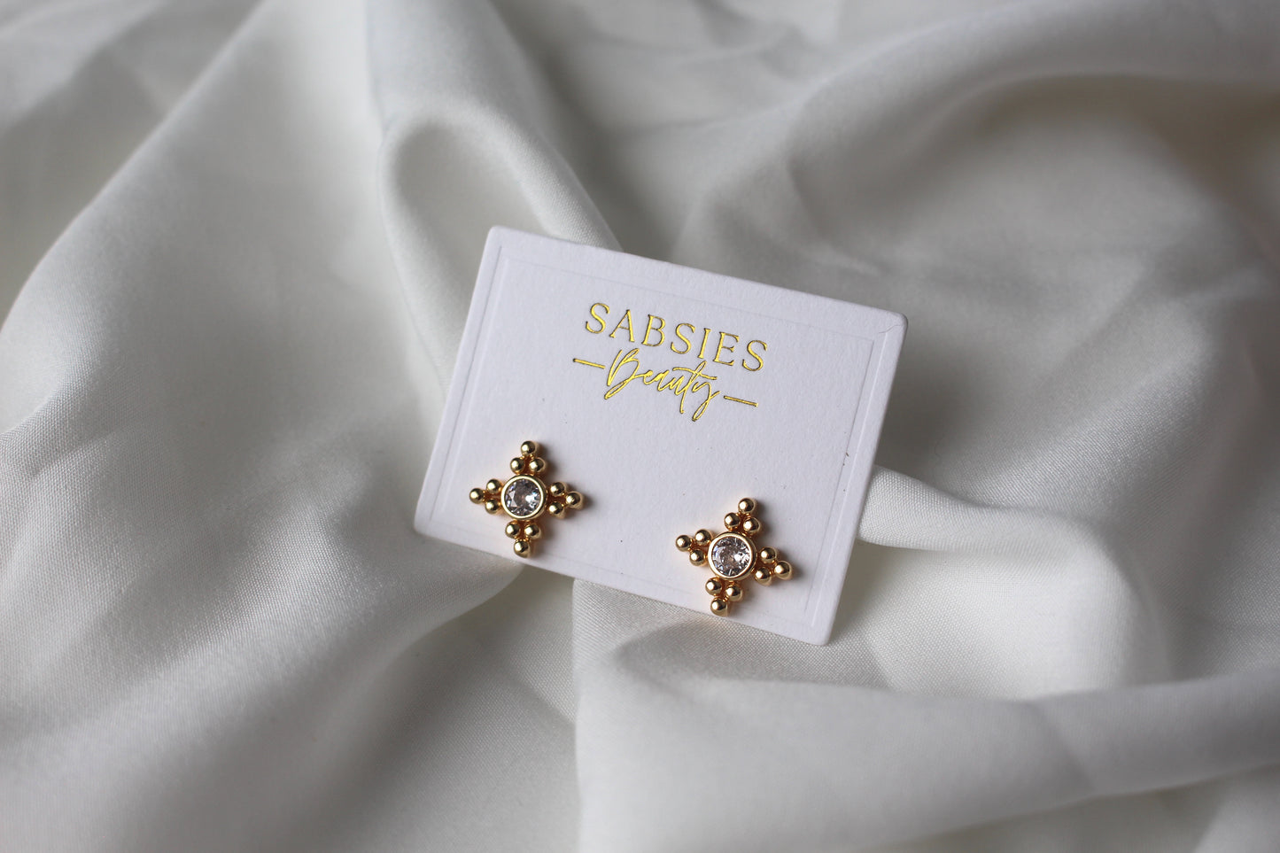 Four Point Ornate Stud | 18k Gold Plated