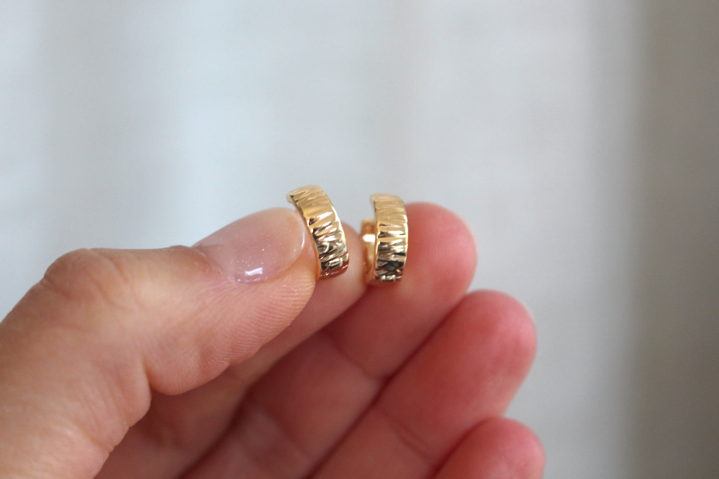Small Waves 18k Gold Plated Hoop