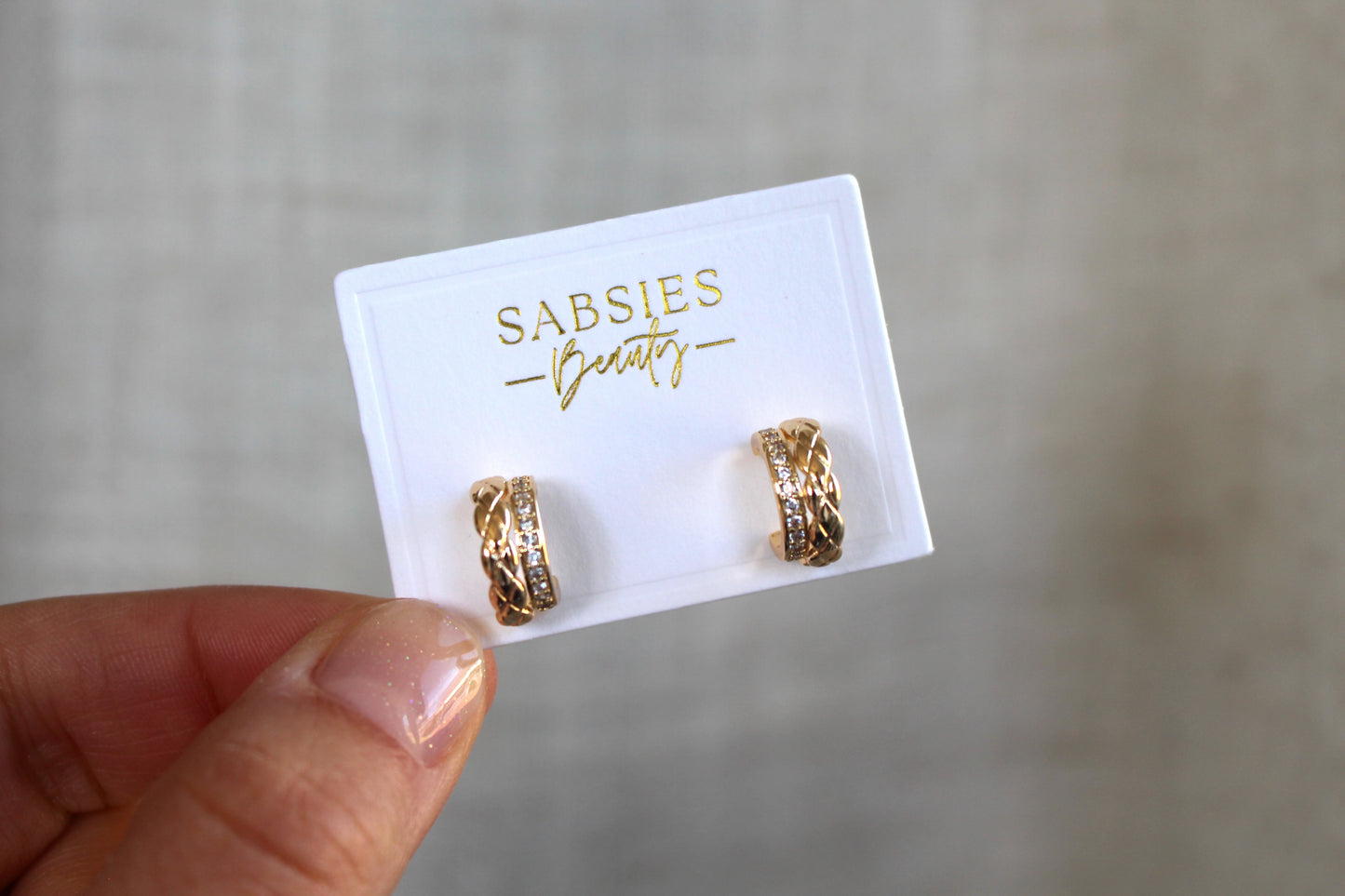 Double Band Small Hoop 18k Gold Plated