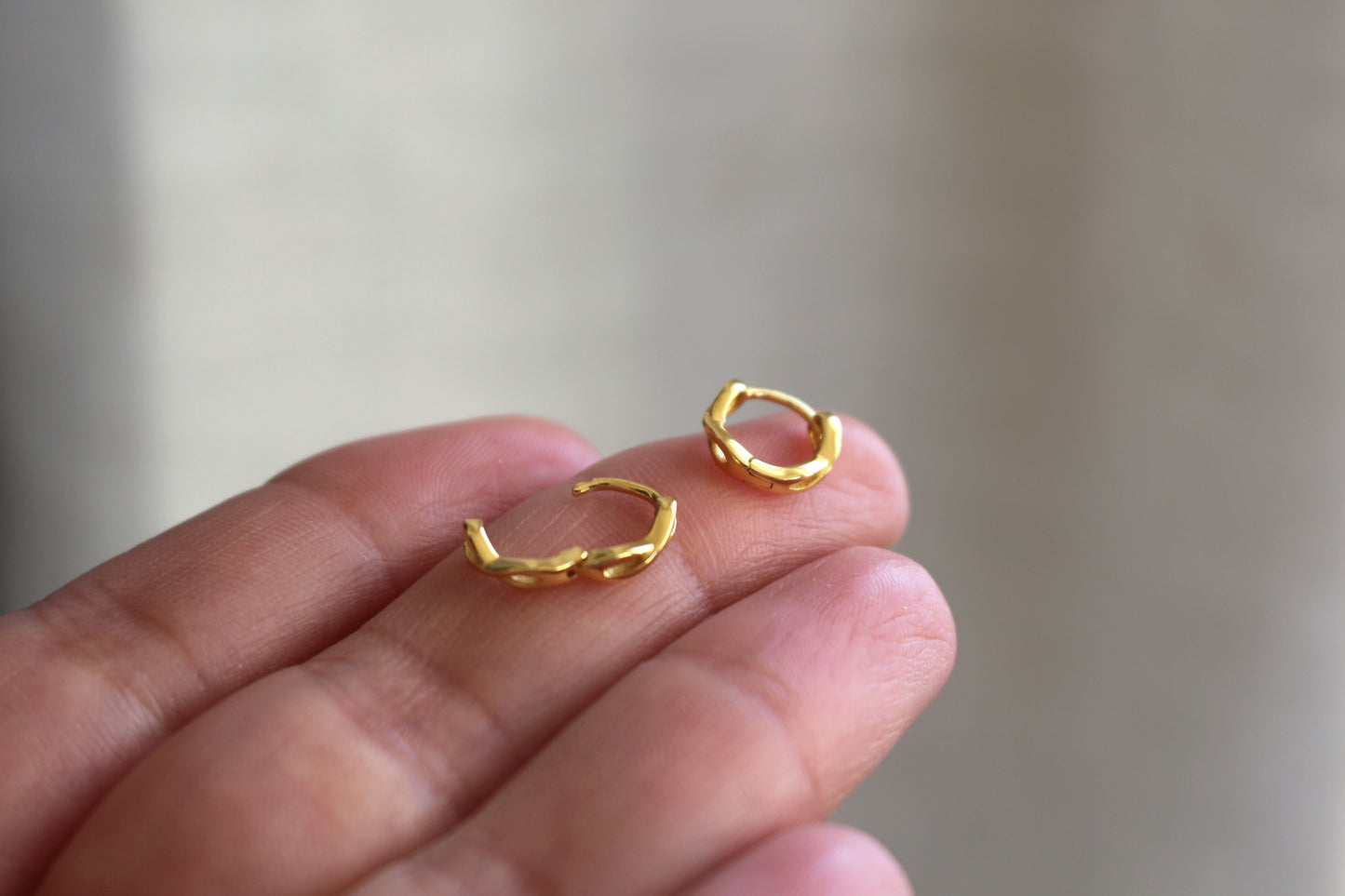 Infinity Huggie 18k Gold Plated