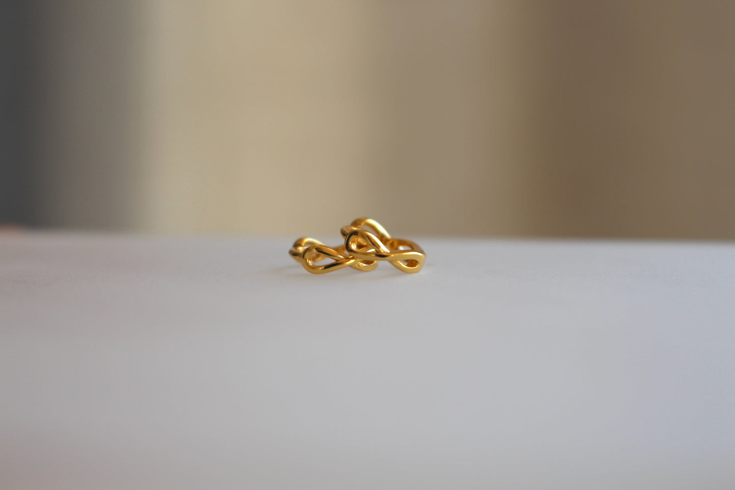 Infinity Huggie 18k Gold Plated