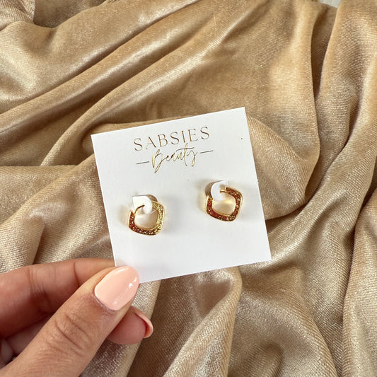 Square Huggie 18k Gold Plated