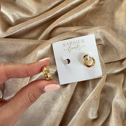Scales Chunky 18k Gold Plated Huggie