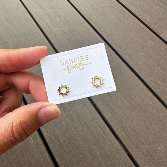 Sun Stud 18k Gold Plated