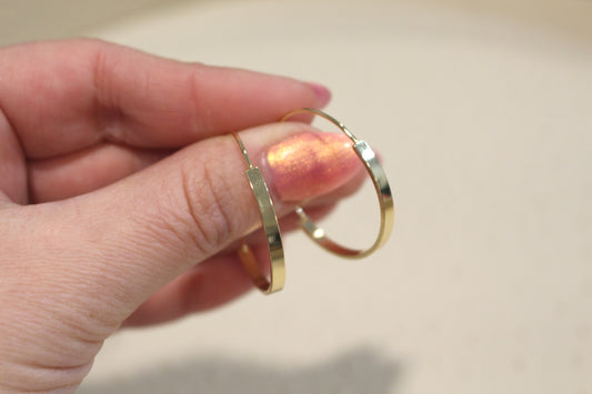 Large 18k Gold Plated Hoop