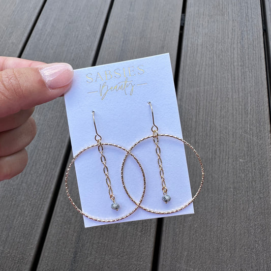 Gold Chain Dangle with Stone