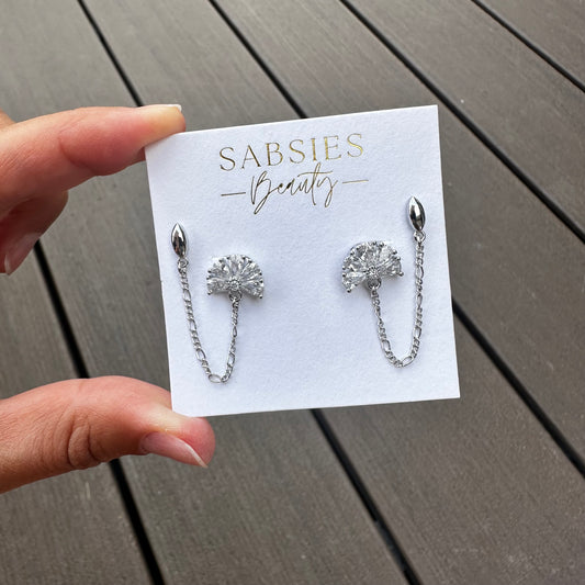 Fancy Silver Double Stud