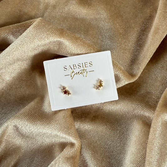 Dainty Stars 18k Gold Plated Stud