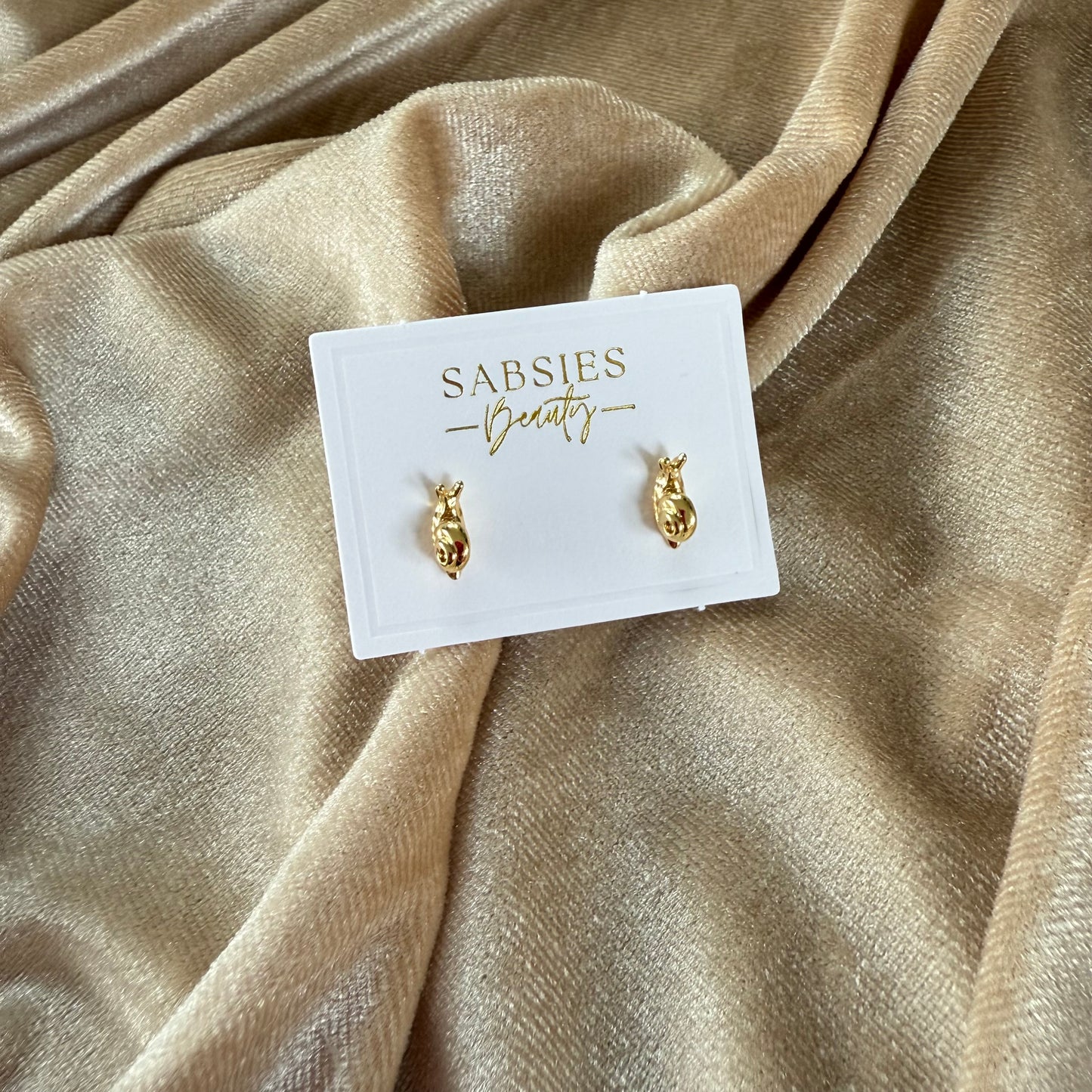 Snail 18k Gold Plated Stud