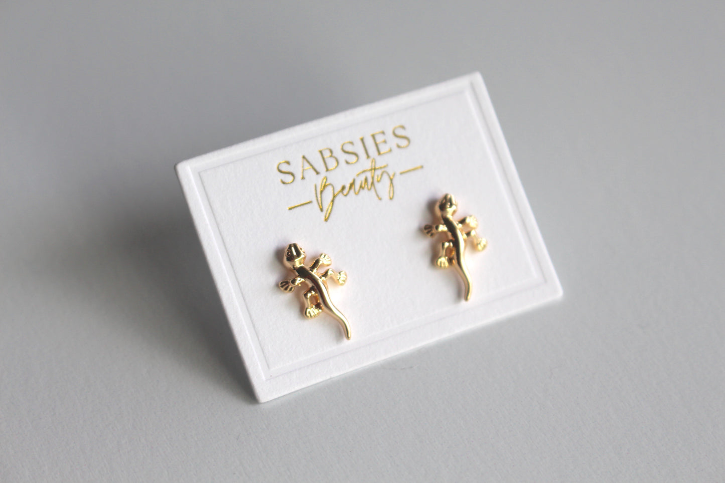 Dainty Lizard Studs 18k Gold Plated