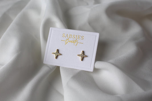 Crystal Star Stud | 18k Gold Plated