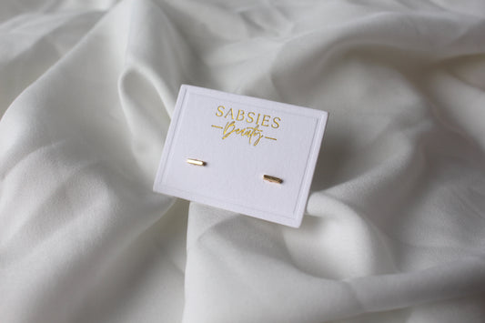 Dainty Bar Stud | 18k Gold Plated