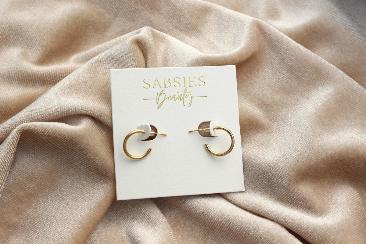Small Open Hoop 18k Gold Plated