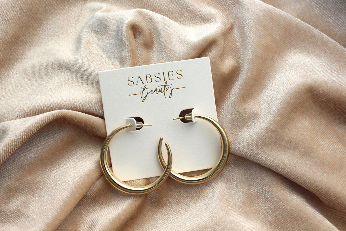 Chunky Large Open Hoop 18k Gold Plated