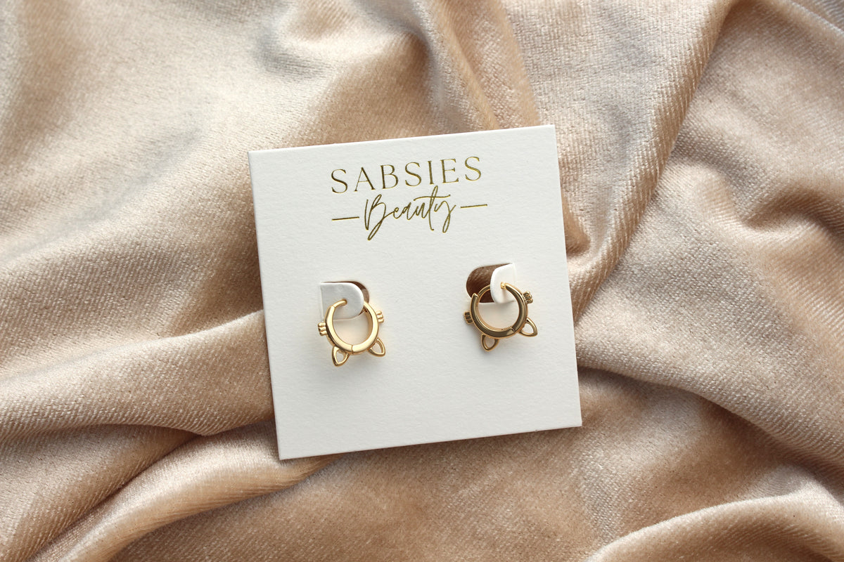 Kitty Huggies 18k Gold Plated
