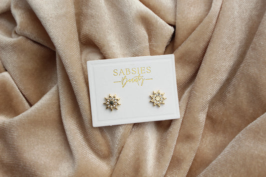 Crystal Star Stud 18k Gold Plated