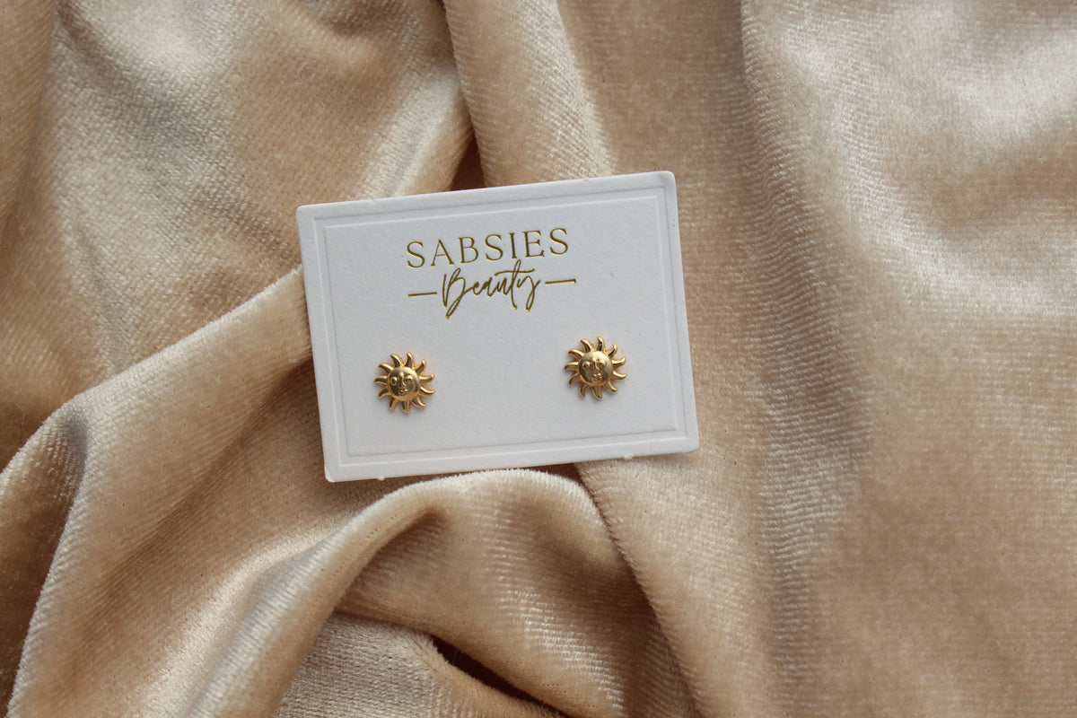 Sun Stud 18k Gold Plated