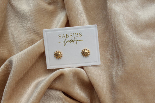 Sun Stud 18k Gold Plated
