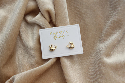 Whale Stud 18k Gold Plated