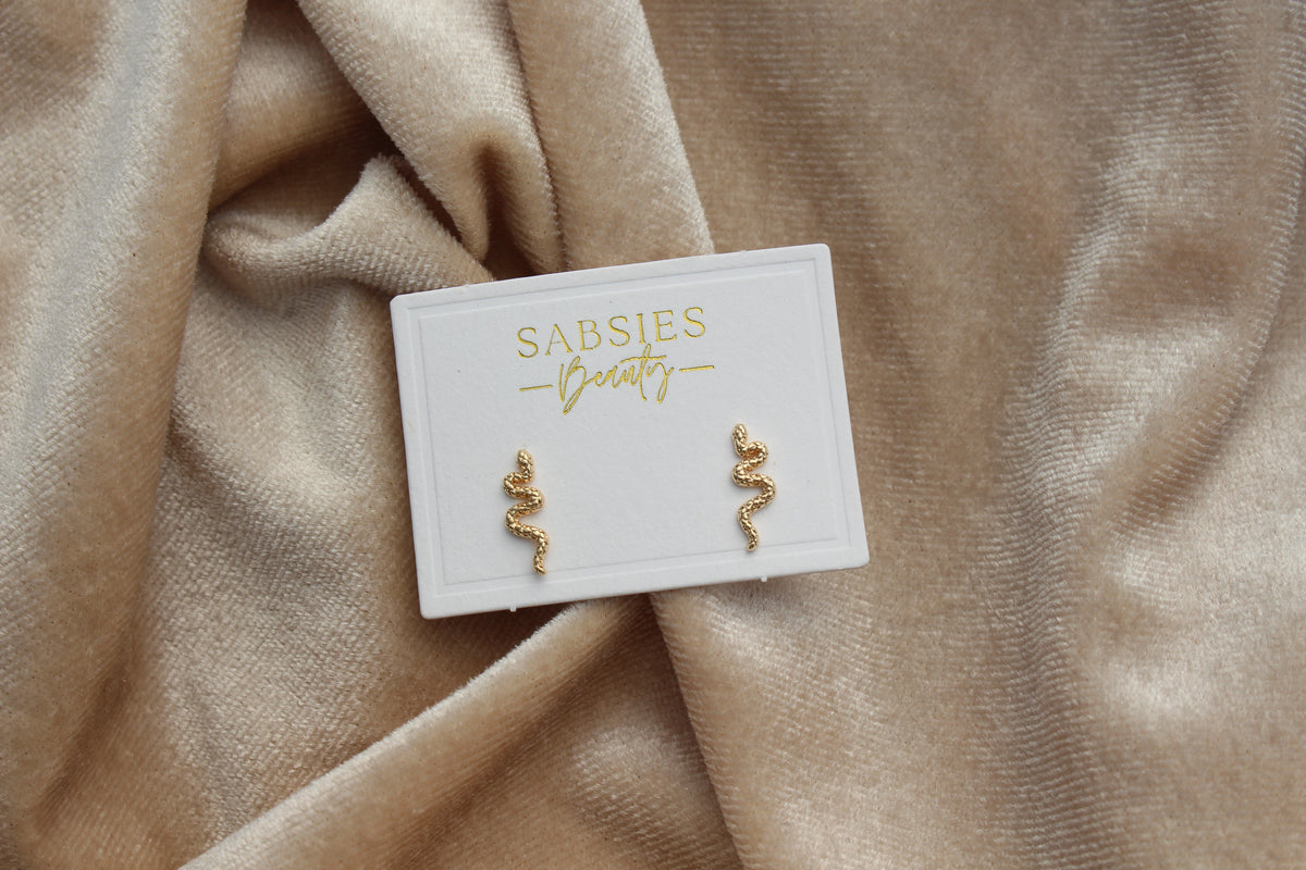 Snake Stud 18k Gold Plated
